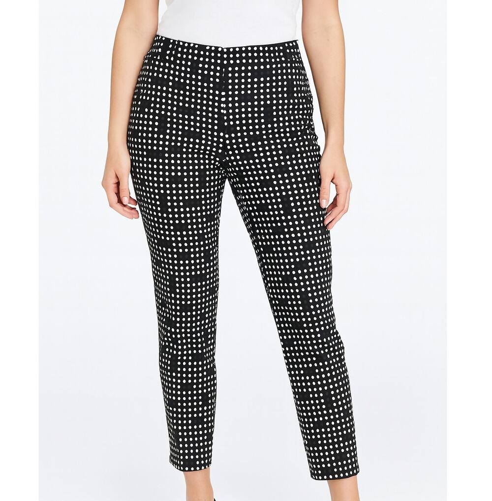 Gap Slim Cropped 6 Stretch Black White Print Cropped Pants